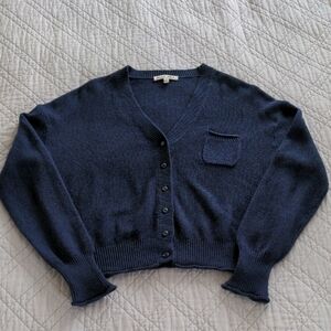 Alex Mill Navy Blue Women's Cotton Cashmere Cardigan XS